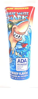 Great White Shark Cool Berry Flavor Toothpaste 4.2oz Plak Smacker