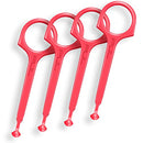 Clear Aligner Removal PUL Tool for Invisalign Removable Braces by The Pultool (4 Pack, Pink) The Pultool
