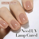 Double Rhythm Translucent Gel Polish Sheer Neutral Natural Light Milky Same Color Same Bottle 15ML Jelly UV Polish Nail Art DIY at Home (Jelly Nude Brown-A1492) Infinity Warehouse