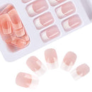 French Acrylic Nails - KASI 24pcs NAILS Salon French Short False Nails Press On Full Cover Nails with Simple Case KASI