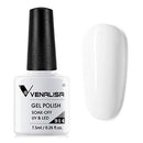 VENALISA Gel Nail Polish-Pure White Color Soak Off UV LED Nail Gel Polish Nail Art Starter Manicure Salon DIY at Home V VENALISA