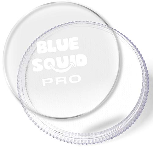 Blue Squid PRO Face Paint - Classic White (30gm), Superior Quality Professional Water Based Single Cake, Face & Body Makeup Supplies for Adults, Kids & SFX Blue Squid