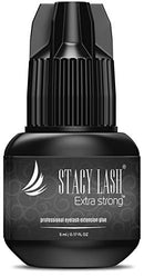 Extra Strong Eyelash Extension Glue - Stacy Lash (0.17fl.oz / 5ml) / 0.5-1 Sec Drying time/Retention – 7 Weeks/Maximum Bonding Power/Professional Use Only Black Adhesive/for Semi-Permanent Extensions STACY LASH