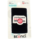 Scunci No Damage Hair Elastics, Small, Black 34 ea (Pack of 2) Scunci