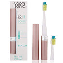 Voom Sonic Go 1 Series Battery-Operated Electric Toothbrush, Dentist Recommended, Portable Oral Care, 2 Minute Timer, Light Weight Design, Soft Dupont Nylon Bristles, Metallic Rose (VM-20700) Voom Sonic