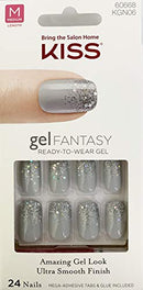 Kiss Nails GEL FANTASY- Medium Design Nails w/Adhesive Tabs & Glue (KGN06-TO THE MAX) KISS
