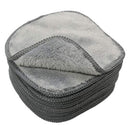 Polyte Premium Hypoallergenic Chemical Free Microfiber Fleece Makeup Remover and Facial Cleansing Cloth, 5 x 5 in, 10 Pack (Gray) POLYTE