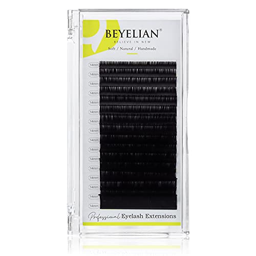Beyelian Beauty Individual Volume Lashes Extensions Mink XD Eyelash Extension Semi Permanent Lash Building Natural Eyelashes Supply 0.05 C Curl 14mm BEYELIAN