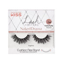 KISS Lash Couture Naked Drama Collection, Full & Fluffy Volume 3D Faux Mink False Eyelashes, Cushion Flexi Band & Split-Tip Technology, Tapered, Reusable and contact lens friendly, Style Organza, 1 Pair KISS