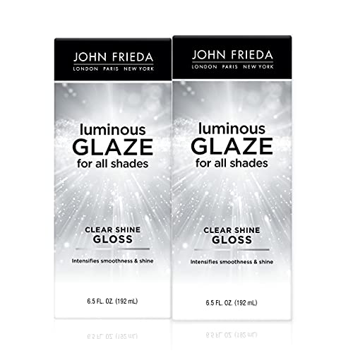 John Frieda Luminous Glaze Clear Shine Hair Gloss, Anti-Fade, Color Enriching Gloss, Safe for Color Treated Hair, 6.5 Ounces (Pack of 2) John Frieda
