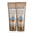 Jergens Natural Glow +FIRMING Self Tanner Body Lotion, Medium to Tan Skin Tone, Sunless Tanning Moisturizer, featuring Collagen and Elastin, Helps to Visibly Reduce Cellulite, 7.5 oz (2 Pack) Jergens