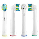 Replacement Brush Heads Compatible with Oral-B-Braun– Floss Action - Pack of 4 Generic Electric Toothbrush Replacement Heads GRANDIOSI