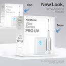 Vibe Series PRO – Ultra-Whitening Electric Toothbrush – 5 Modes & Smart Timers – UV Sanitizing Base – ADA Accepted (Optic White) Infinity Warehouse