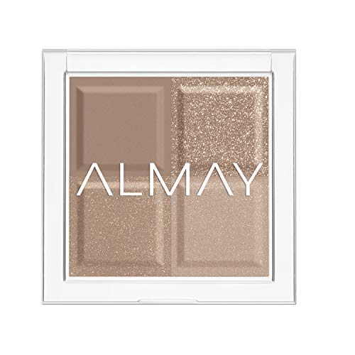 Eyeshadow Palette by Almay, Longlasting Eye Makeup, Single Shade Eye Color in Matte, Metallic, Satin and Glitter Finish, Hypoallergenic, 130 The World Is My Oyster, 0.1 Oz Almay
