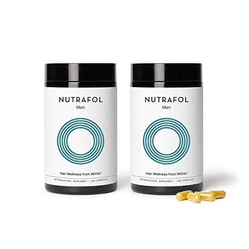 Nutrafol Mens Hair Growth Supplement for Thicker, Stronger Hair (4 Capsules Per Day - 2 Bottles - 2 Month Supply) Nutrafol