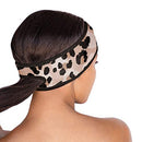 Kitsch Spa Headbands for Women- Makeup Headband, Headband for Washing Face and Facial Headband with Ponytail, Skincare Headband, Hair Band (Leopard) Kitsch