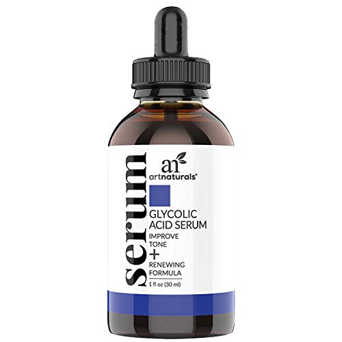 artnaturals Glycolic Serum - Face Serum - Vitamin C and Aloe Vera - Exfoliates and Minimizes Pores, Reduce Acne, Breakouts, and Appearance of Aging and Scars -1 oz. Artnaturals