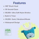 autobrush Kids Electric Toothbrush – Only ADA Accepted U-Shaped Toothbrush, Clinically Proven Up to 5.1X Better Cleaning, 30 Seconds, Full-Mouth 360 Coverage, LED Lights, Music, Ages 6-8, Hippo Infinity Warehouse