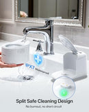 30W Ultrasonic Retainer Cleaner Machine,IPX7 Waterproof Dental Cleaning Pod,45kHz Denture Dome With UV Light,3 Modes, Digital Timer for Night Guard, Mouth Guard, Braces with 230ml Tank(Grey) Infinity Warehouse