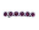 Faship Purple Rhinestone Crystal Floral Small Hair Barrette Clip Faship