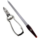 Camila Solingen CS13 Large Heavy Duty Toe Nail Clipper for Thick Nails, Manicure and Pedicure & CS19 Large Professional Sapphire Metal Nail File for Fingernail and Toenail, Made in Solingen, Germany Camila Solingen