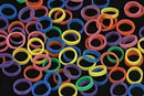 3/16 Inch Orthodontic Elastic Rubber Bands, 100 Pack, Neon, Heavy 4.5 Ounce Small Rubberbands Dreadlocks Hair Braids Fix Tooth Gap. Aligner King Brand Guarantee Aligner King