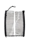 Banana Hair Clip for Thick Curly Hair - Stretch & Adjust, Comfy, Damage & Crease-Free All-Day Hold for Heavy Hair, Updo's in Seconds - Easy UpDo's, Fro-Hawks, Ponytails (Black Satin Cord w/Bead Closure) HairZing