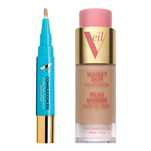 Veil Cosmetics Complexion Concealer & Foundation Bundle (2G) Veil Cosmetics