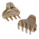 Camila Paris CP2915 French Hair Clip for Women, Small 1 inch Set of 2 Girls Hair Claw Clips Jaw Gray Gold Fashion Durable Styling Hair Accessories for Women, Strong Hold No Slip Grip, Made in France Camila