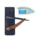 Barber Straight Razor, Professional Barber Straight Edge Razor - Barber Razor Compatible with Straight Razor Blade for Barber by Black Widow (1.5mm) (Wood) Black Widow Executive Brand Razor