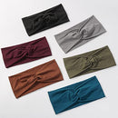 6 Pack Wide Boho Headbands for Women - Soft Yoga Elastic Hair Bands for Girls Workout Running Sport Headwrap Non-slip Breathable (Warm Colors) Artilady