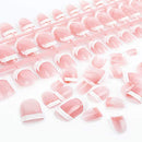 Yokilly 120 Pieces Natural French Fake Nails,Acrylic False Nails Kit Including 12 Different Size Short Press on False Nails,Pink White Nails Tips Sets with Nail Glue Stickers,Files and Stick (120 Pcs) Yokilly