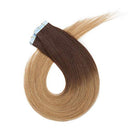 20 PCS Rooted Tape In Hair Extensions Real Human Hair Invisible Seamless Skin Weft Double Side Tape Remy Human Hair Hightlight Long Straight For Women (24'',50g,