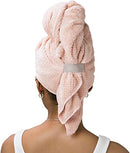 VOLO Hero Microfiber Hair Towel, Super Absorbent, Ultra-Soft, Fast Drying | Reduce Dry Time by 50%, Large, Premium Wrap Towel, Sustainable Packaging, Anti-Frizz, Anti-Breakage, Hands-Free (Cloud Pink) VOLO