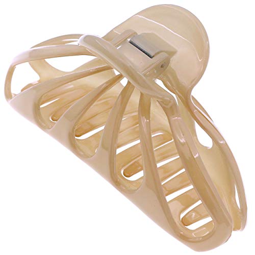 Camila Paris CP3054 French Hair Clips for Women for Thick Volume Hair, Beige, Girls Hair Claw Clips Jaw Fashion Durable and Styling Hair Accessories for Women, Strong Hold No Slip Grip, Made in France Camila