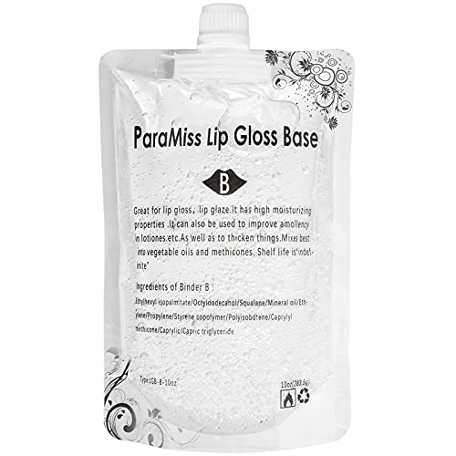 Lip Gloss Base 10 Ounce (350 ML) PARAMISS Moisturize Lip Gloss Base for Making Your Own Lip Glaze , Diy Lip Plumper Making Organic Diy lip Glow Diy clear lip gloss (B) PARAMISS