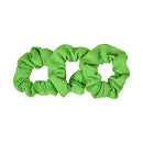 Small Scrunchies Cotton Hair Bobble - Set of 3 - Neon Green Motique Accessories