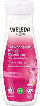 Weleda Pampering Wild Rose Body Lotion, 6.8 Fluid Ounces, Plant Rich Moisturizer with Wild Rose Oil, Jojoba Oil and Shea Butter Weleda