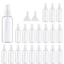 Spray Bottle,Fine Mist Mini Clear 80ml/2.7oz Spray Bottles,Small Reusable Empty Plastic Bottles with Atomizer Pumps (20 pack,2 Funnels included) Woaiwo-q