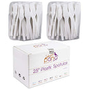 200pcs PANA Cosmetic Make Up Disposable Plastic 2.5" Spatulas Skin Care Facial Cream Mask Spatula (WHITE-200 Pieces in a Box) PANA Store