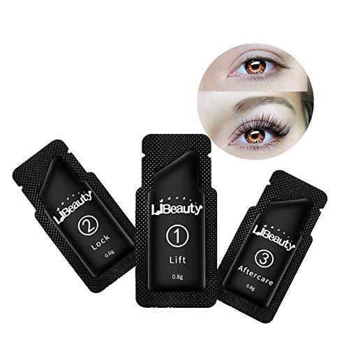Libeauty Lash Lift Kit, Eyelash Perm Kit, Sachet Disposable Upgraded Version, Professional Quality Fast Lash Lifting, Semi-Permanent Curling Perming Wave, Lotion & Liquid Set Libeauty