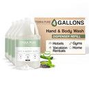 Terra Pure Hotel Hand & Body Wash Soap | Four Gallons | Designed to Refill Soap Dispensers (Set of 4) Infinity Warehouse