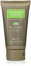 St. James of London Cedarwood & Clarysage Shave Cream Tube, 2.6oz St James of London