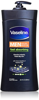 Vaseline Men Body and Face Lotion , 20.3 Ounce Bottle(Pack of 2) Vaseline