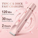 Bikini Trimmer for Women-2 in 1 Dual Head Bikini Shaver & Body Shaver,IPX7 Cordless & Waterproof Electric Shaver Wet & Dry Use,Painless Hair Removal,Ceramic Blade, Ultra Low Silent(Blue) Infinity Warehouse