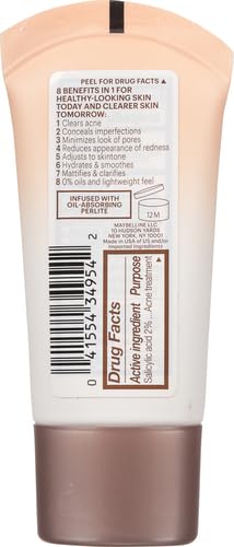 Maybelline Dream Pure Skin Clearing BB Cream, 8-in-1 Skin Perfecting Beauty Balm With 2% Salicylic Acid, Sheer Tint Coverage, Oil-Free, Light/Medium, 1 Count Infinity Warehouse
