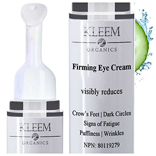 Anti Aging Eye Cream for Dark Circles and Puffiness that Reduces Eye Bags, Crow's Feet, Fine Lines, and Sagginess in JUST 6 WEEKS. The Most Effective Under Eye Cream for Wrinkles (0.51 fl.oz) Kleem Organics