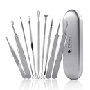DUcare Pimple Popper Tool Kit - 9 Pcs Blackhead Remove Tools Comedone Extractor Acne Removal Kit Easy Removal of Pimples, Blackheads, Zit Removing, Forehead,Facial and Nose DUcare