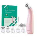 NEWDERMO 2-IN-1 Microdermabrasion Machine for Facial, Diamond Microdermabrasion Device USB Rechargeable - Advanced Home Facial Treatment Machine (Pink) NEWDERMO