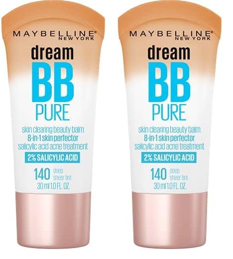 Maybelline Dream Pure Skin Clearing BB Cream, 8-in-1 Skin Perfecting Beauty Balm With 2% Salicylic Acid, Sheer Tint Coverage, Oil-Free, Light/Medium, 1 Count Infinity Warehouse